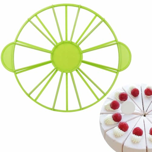 10/12 Cake Slicer, Double Sided Cake Equal Portion Marker Round Cake Slice and Pie Divider Cheesecake Cutter Baking Tool Works for Cakes Up to 10.6 Inches Diameter