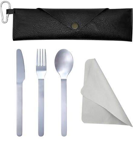 3-teiliges Set Camping besteck，reisebesteck，campingbesteck，Camping besteckset，besteck to go