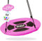 GO!elements Columpio Circular | Columpio Jardín Redon | Columpio Nido Ajustable en Altura para niños y Adultos con Capacidad de Carga de hasta 150 kg. Tamaño: ø 80 cm, Color: Rosa