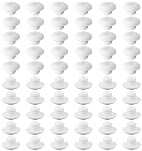 QUARKZMAN 150pz Ganci per Pannelli Forati, Tappi per Ganci da Scaffale per Fermare da 1/4 di Pollice per Evitare Cadute (Bianco)