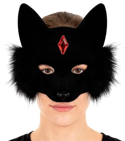 laxreheye Katt Ansiktsmask | Plysch Huvudprydnad Katt | Hund Halv | Ansiktsmask Rekvisita | För Vuxna Barn Halloween Kostymmaskerad Skola Scen Evenemang Födelsedagsfest