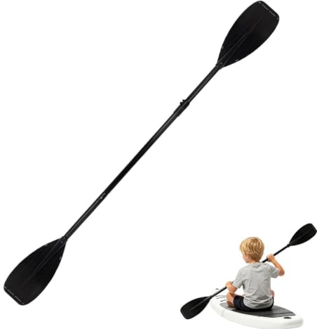 Generisk kolfiber kajak paddel tvådelad, dubbelsidig båtspadel 165 cm för kajakpaddling rodd fiske utomhus användning | lätt fritidspapel för sjö, hav, flod, camping, vatten, sport, expedi