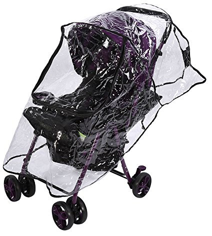 Klar Kinderwagen Regen Abdeckung PVC Universal Wasserdicht Lüftung Winddicht Staub Wetter Schild Regenschirm Kinderwagen Abdeckung Zubehör