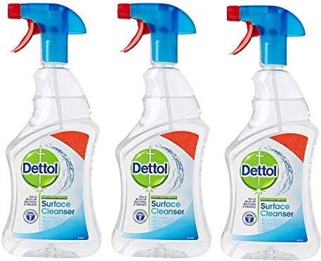 Dettol Multi Purpose Antibacterial Surface Cleanser, Bleach and Odor Free,16.9 Ounces (Pack of 3)