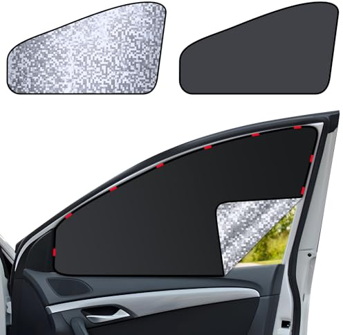 Pare Soleil Voiture - ZATOOTO Rideau Voiture pour Bloquer Les Rayons UV et la Chaleur, Magnétique, pour Fenêtre Latérale, 2pcs