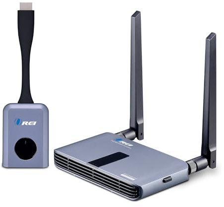 OREI Wireless 1x1 1080P HDMI Transmitter and Receiver Dongle Kit up to 100ft - Perfect for Transmission from Laptop, PC, Presentation, Switching, Power Point - Additional Transmitter Sold Separately