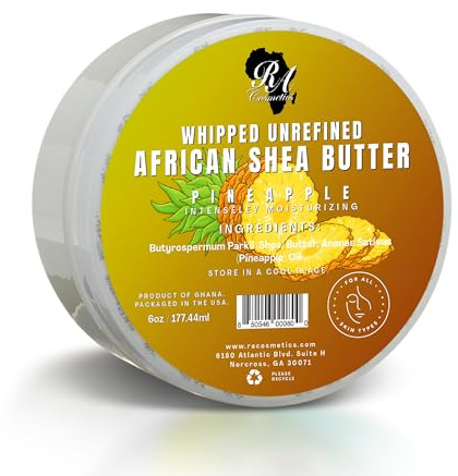 RA COSMETICS Whipped Shea Butter, Pineapple, 6oz