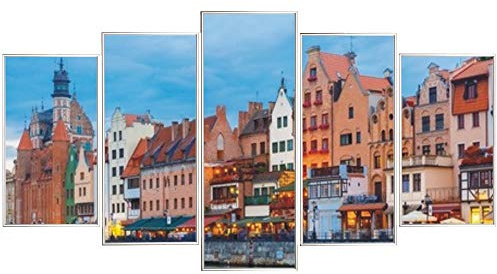 RAABEC Polyptychon Alurahmen 132 x 72 cm für Malen nach Zahlen (Silber) | Fertig montiert, mit Rückwand, ideal für Malen nach Zahlen z.B. von Schipper, ohne Glas