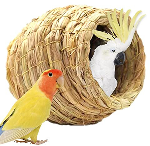 Straw Nesting | Parakeet Breathable Nesting Box | Straw Nest For Bird House, Pet Bird Cage, And Small Animals Bedding, For Bird Lovers