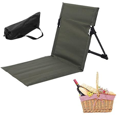 Kasmole Reise-Strandstuhl | Tragbarer Strandmatten-Loungesessel,Wasserdichter, klappbarer Strandstuhl mit Verstellbarer Rückenlehne für Garten, Terrasse, Reisen, drinnen und draußen