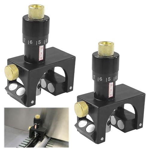 Juego de 2 Piezas Juego Reguladores Magnéticos Cuchilla, Material Metálico de Calibre de Ajuste de la Hoja de la Cepilladora, Cepilladora Magnética, Herramientas de Carpintería