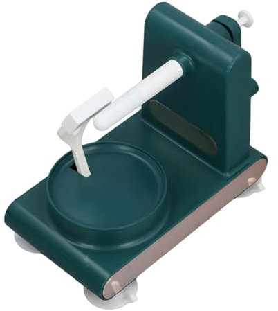 Pelamele, Pelafrutta Igienico con Manovella, Rimovibile, Multifunzionale, Sicuro in Viaggio (verde scuro)