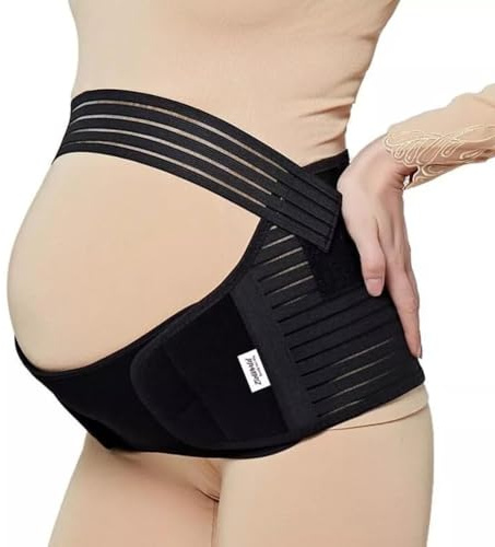 ZiaWorld Cinturón de apoyo 4 en 1 para embarazo, cinturón de maternidad, ligero, cinturón de embarazo, bandas para el vientre para mujeres embarazadas, alivia el dolor de espalda, cadera y pélvico (L)
