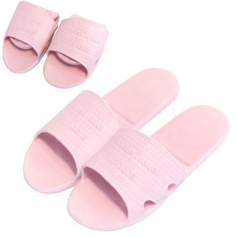 Ciabatte da Viaggio,Portatile Pantofole Hotel Sandali Pieghevoli Asciugatura Rapida Antiscivolo Doccia Pantofole (Rosa, Sistema Taglie Calzature EU, Adulto, Donna, Numero (range), Media, 38, 40)