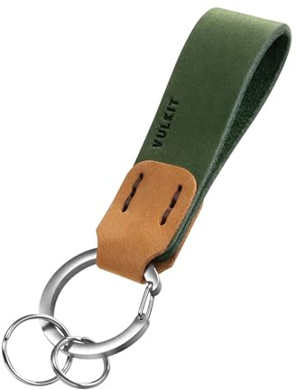 VULKIT Genuine Leather Keychain for Men & Women Everyday Carry Accessories