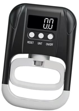 Elektronisk greppmätare, digital display, handdynamometer Grip Handstyrkemätning for sportträning och fitnesstillbehör(Black White)