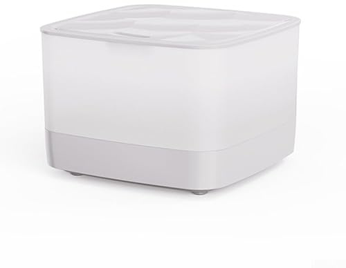 Feeshoppher Diffuseur de parfum automatique avec humidificateur de grande capacité de 800 ml, lampe chaude et télécommande pour la maison, la chambre à coucher, le bureau, design élégant, blanc