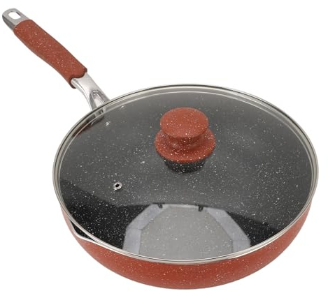 Sartén Recubierta Antiadherente con Tapa para Cocinar en Casa, Utensilios de Cocina Compuestos de Hierro que Ahorran Energía para Chef de Cocina (Tipo 2)