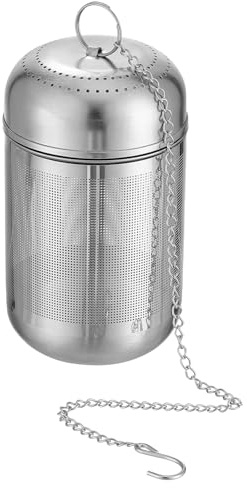 WATIIFUFU Colador de Especias de Acero Inoxidable Bola de Malla y Gancho, Cesta para Estofar Carne y Preparar Guisos en Cocina Casera