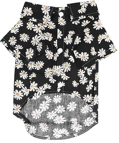 Chemise pour Chien imprimé Marguerite, Doux, Respirant, Flexible, pour Animaux de Compagnie, pour Petits et Moyens Chiens, Chats, en Coton, Tenue d'été Confortable, Tenue (M.)