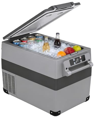 Leisurewize Glacier 40L Compressor Fridge Freezer – Dual Zone Portable Cooler, LED Temperature Display, DC & AC Compatible, Car & Camping Electric Cool Box with Charging Ports