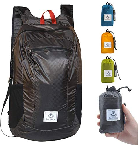 4Monster Hiking Daypack,Water Resistant Lightweight Packable Backpack for Travel Camping Outdoor (Grey, 24L)