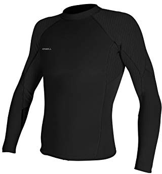 O'Neill Men's Hyperfreak 1.5mm Long Sleeve Top, Black/Black, 2XL