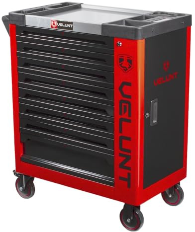 DSD TOOLS Steel Tool Chest Trolley Cabinet Fully Loaded Workshop Tool Box on Castors with Lockable Storage and Easy Mobility (Silver)