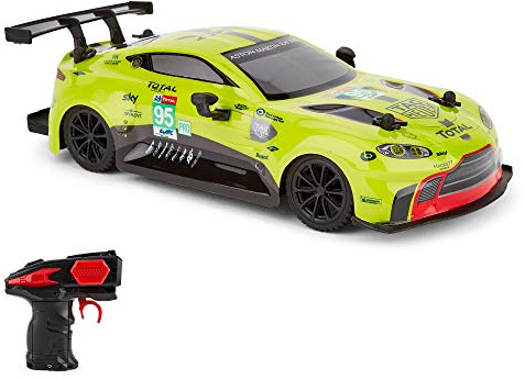 CMJ RC Cars Aston Martin GTE Vantage Offiziell Lizenziertes ferngesteuertes Auto, Maßstab 1:24, Grün