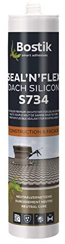 BOSTIK S734 Seal´n´Flex Bau Dach Silikon Transparent – Hochleistungsfähiger, UV- und temperaturbeständiger Dichtstoff für Dachabdichtungen – 300ml