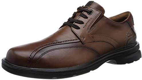 Clarks Gessler Lace, Oxford Hombre, Dark Tan Lea, 44 EU