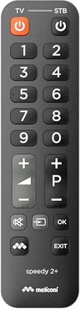 Meliconi 807026 - Telecomando universale 2 in 1 colore Nero