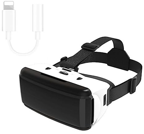 Occhiali VR Giochi, 3D Visore Glasses, Realtà Virtuale Cuffie Headset con Telecomando per Film Giochi per 14 13 12 11 Pro Max, Occhiali VR per Android S23 S22 S21 S20 Smartphone 4.5-6.3in