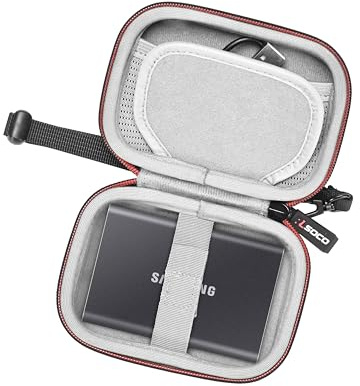 RLSOCO Tasche für Samsung Portable SSD T7/T9/T7 Shield/T7 Touch/T5-1TB/2TB/4TB,Schutzhülle Stoßfest für Externe SSD Festplatte,Staubdicht,Wasserdicht,Kompaktes Design mit EIN tragbarer Trageriemen