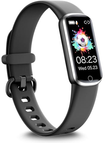 shylad Monitor de fitness para niños, reloj de fitness impermeable con monitor de frecuencia cardíaca y sueño, cronómetro, 11 modos deportivos, gran regalo para niñas y niños de 6 a 13 años, color