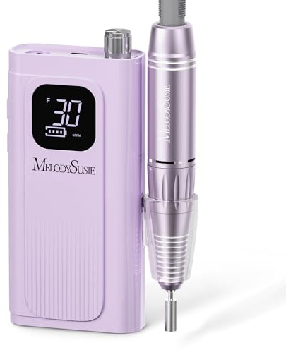 MelodySusie Clip-On SC300F Cordless Nail Drill 30,000 RPM for Beginners