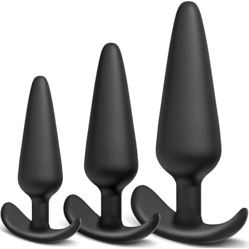CATOR 3 Anale in Silicone Kit,Butt Plug in silicone, plug anale-dilatatore donna, Anal Sesso Giocattoli, Sex Toys per uomini donne coppie principianti professionali (Piccolo/Medio/Grande)