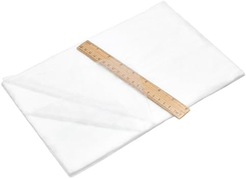 NBEADS 50 Feuilles Tissu D'entoilage Thermocollant et Fusible, Tissu Thermocollant Tissu Non Tissé en Nylon pour Vêtements et Accessoires de Couture DIY, Blanc, 30 × 20cm