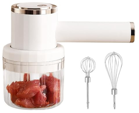 Tritatore D'Aglio,300ml Tritatore Ricaricabile Tramite USB,Tritaglio Elettrico Mini Per Aglio - Per Aglio Verdura Cipolla Carne Purea Cucina Casa
