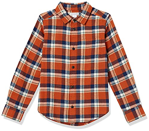 Amazon Essentials Boy's Flannel Button-Down Shirt