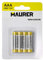 MAURER - Pila Maurer Alcalina AAA / LR03 (Blister 4 Piezas)