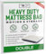 Double Size Mattress Cover for Moving and Storage - 5 Mil Mattress Bags for Moving and Storage - Double Mattress Bag - Heavy Duty, Reusable, Tearproof