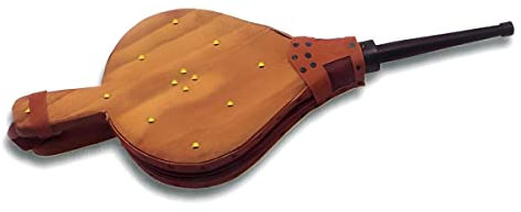 PEGANE Soufflet de Cheminée, Souffleur d'air en Bois Coloris Effet Bois - Hauteur 42,7 x Longueur 16,7 cm