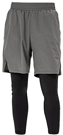 Hovershoes Garçons Course à pied Collants de compression Pantalons d’entraînement Shorts d’entraînement 2 en 1 Pantalon de sport actif Leggings d’entraînement de basketball pour 5-12 ans Enfants Jeune