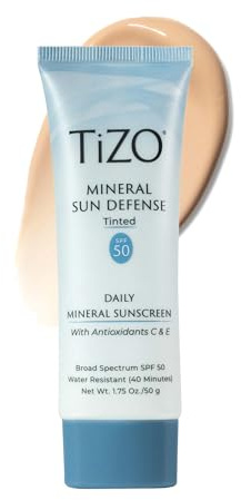 Tizo Mineral Sun Defense Tinted SPF 50 For Women 1.75 oz Sunscreen
