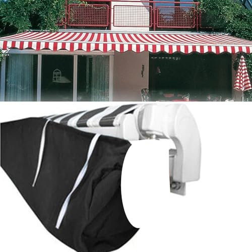 Awning Cover, Retractable Protection Canopy, Shelter Protective Cover, Heavy Duty Waterproof Polyester Fabric of 2M Wide for Outdoor Garden Patio Storage Bag (4.5M, Black)