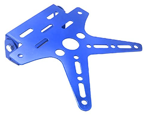 Support de Plaque d'Immatriculation de Moto,18×16×2cm Support Universel de Montage d'Immatriculation de Moto à Angle Réglable, Bleu