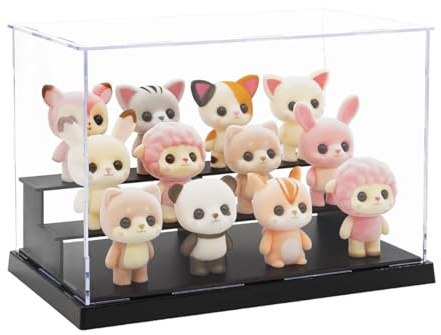 Tingacraft Acrílico Vitrina Cristal (24,2 x 14 x 15,5 cm) para Mini Pop Figuras Caja Metacrilato Expositor para Colecciones