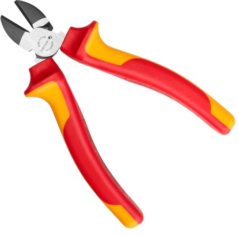 Hochleistungs- Seitenschneider aus CrV, 1.000V isoliert mit Mehrkomponenten-Griffen, VDE-geprüft und zertifiziert 160 mm(Seitenscheider, 160mm)