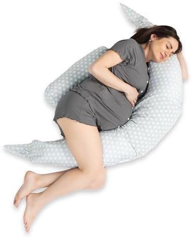Koala Babycare Cuscino Gravidanza per Dormire XXL 2 in 1 Sfoderabile - Cuscino Allattamento Ipoallergenico ed Ergonomico - Federa esterna 100% Cotone